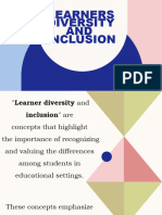 Learners Diversity and Student Inclusion