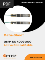 400G QSFP-DD To QSFP-DD AOC Active Optical Cable Data Sheet by JTOPTICS