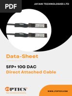 10G SFP+ DAC Direct Attached Cable Data Sheet by JTOPTICS