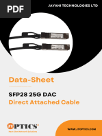 25G SFP28 DAC Direct Attached Cable Data Sheet by JTOPTICS