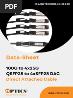 40G To 4SFP+ DAC Direct Attached Cable Data Sheet by JTOPTICS