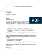 Carta de Invitación - Auditoria