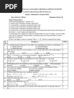 X Maths STD QP