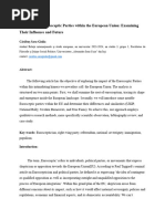 Carabus Sara Giulia RISE 3 gr.1 The Impact of Eurosceptic Parties Within The European Union 1