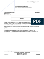 Cambridge Assessment International Education: Biology 0610/62 May/June 2019