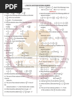 Practice Questions Rational Numbers