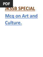 MCQ On Art and Culture