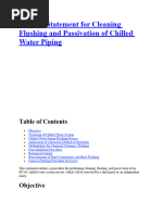 Method Statement For Cleaning Flushing and Passivation of Chilled Water Piping