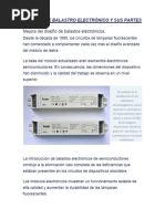 Circuito de Balastro Electrónico y Sus Partes