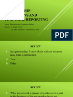 Partnership Operations and Financial Reporting