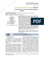 An Assessment of The Effectiveness of Alternative Dispute Resolution Methods