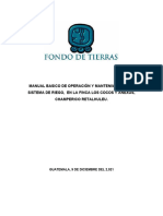 Manual de Operacion y Mantenimiento Del Sistema de Riego