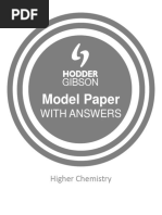 Higher Chemistry Model Paper