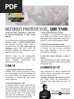 506 Anos - Reforma Protestante