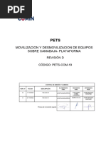 Pets-Com-19 Movilizacion y Desmovilizacion de Equipos Sobre Camabaja