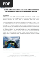 Health and Safety Training Standards and Requirements For Personnel in The Offshore Wind Power Industry