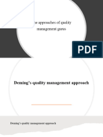 The Approaches of Quality Management Gurus Unit 3