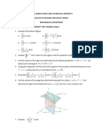 CH 2 Worksheet On Multiple Integral