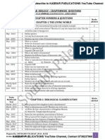 PU I Year Bio Chapterwise Important Fix Question