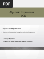 Week 1 Algebraic Expressions - 2023 2024