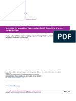 Screening For Aspiration Risk Associated With Dysphagia in Acute Stroke