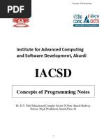 Concepts of Programming Notes For PG-DAC