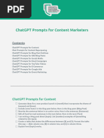 ChatGPT Prompts For Content Marketers