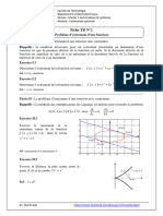 Fiche TD N° 1 Problème D'extremum D'une Fonction