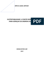 Sustentabilidade: 4 Fontes Renovaveis para Geraçao de Energia Eletrica