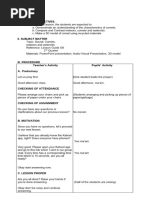 Traditional Lesson Plan 2nd Quarter