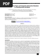 Localized Litmus Paper and Computer Interactive Simulator in Teaching Acids and Bases