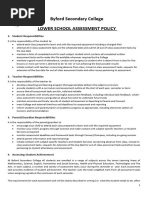 Lower School Assessment Policy+