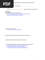 Summative Crit B C Form 2 Acid and Carbonate Rocks