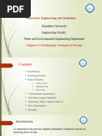 Chapter # 10 Preliminary Treatment of Wastewater