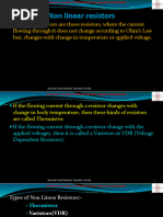 Non Linear Resistors