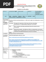 Detailed Lesson Plan (DLP) : Instructional Planning