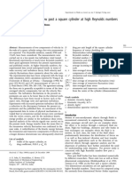 Experimental Study of Flow Past A Square Cylinder at High Reynolds Numbers