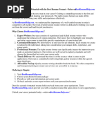 Resume Format For Writing Job