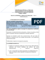 Guía de Actividades y Rúbrica de Evaluación - Unidad 1 - Fase 1 - Problematización