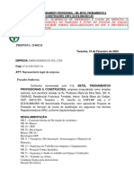 Orçamento de Prestação de Serviços de Segurança e Medicina Do Trabalho para E-Social. MANA MORADA DO SOL LTDA