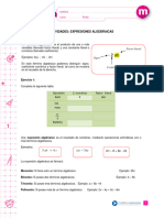 Actividades Expresiones Algebraicas