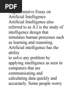 Artificial Intelligence Article 