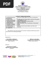 SELG Activity Completion Report - Induction