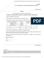 Form 3: Hazardous and Other Wastes (Management and Transboundary Movement) RULES, 2016