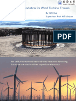 Design of Foundation For Wind Turbine Tower