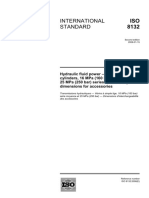 ISO-8132-2006 Hydraulic Fluid Power - Single Rod Cylinders, 16 MPa (160 Bar) Medium and 25 MPa (250 Bar) Series - Mounting Dimensions For Accessories