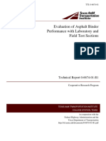 Evaluation of Asphalt Binder Performance With Laboratory and Field Test Sections