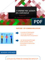 Week 2 - Oral Communication in Context