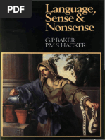 Language, Sense and Nonsense - A Critical Investigation Into Modern Theories of Language-Blackwell (1984)