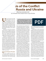 Killian Analysis of The Conflict Between Russia and Ukraine